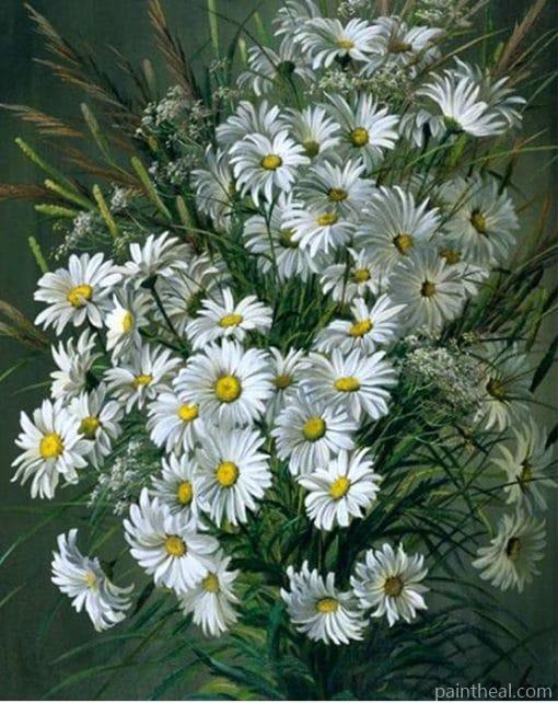 Blooming Daisy Flowers Painting By Numbers Kits