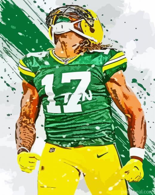Davante Adams Packers Painting By Numbers Kits
