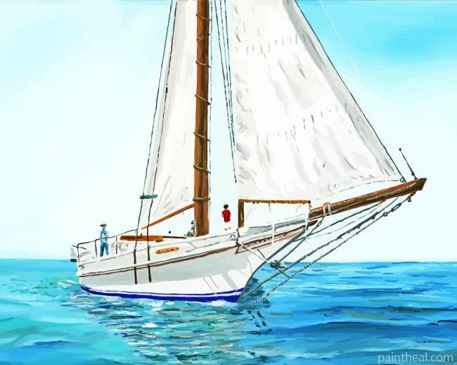 Skipjack Boat Diamond Painting Painting By Numbers Kits