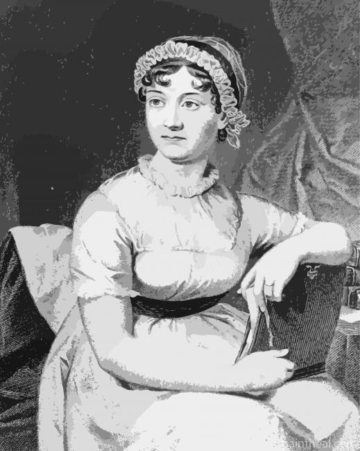 Black And White Jane Austen Painting By Numbers Kits