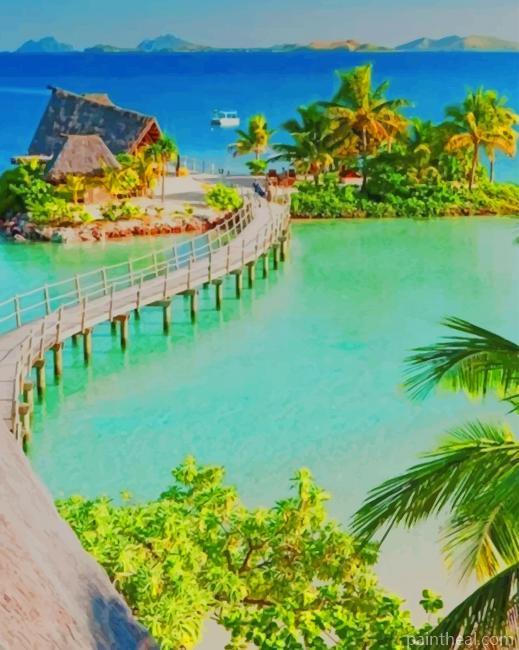 Likuliku Lagoon Resort Painting By Numbers Kits