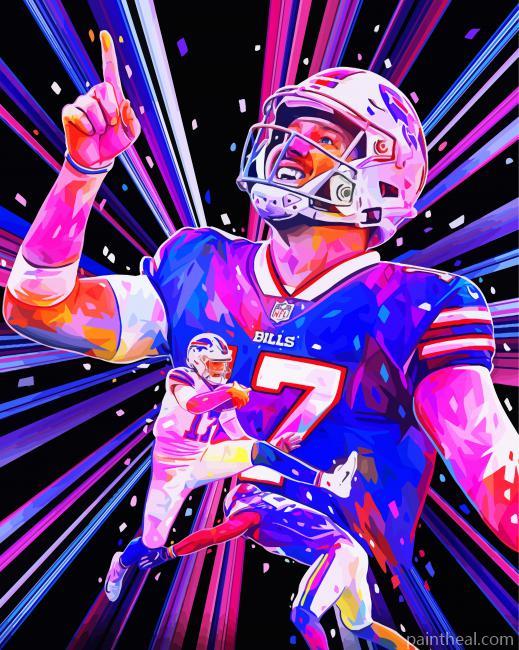 Buffalo Bills Josh Allen Art Painting By Numbers Kits