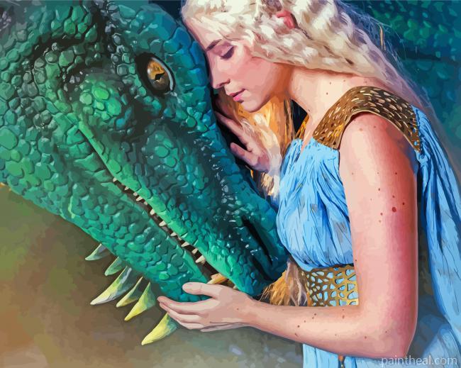 Daenerys And Dragon Painting By Numbers Kits