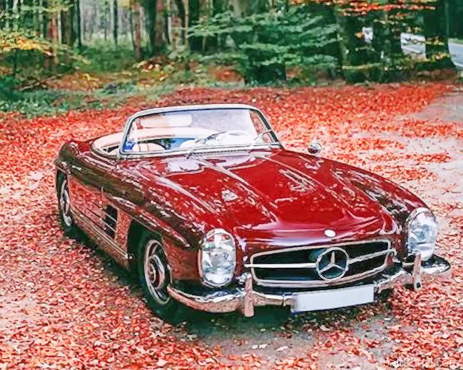 Vintage Mercedes Roadster Painting By Numbers Kits