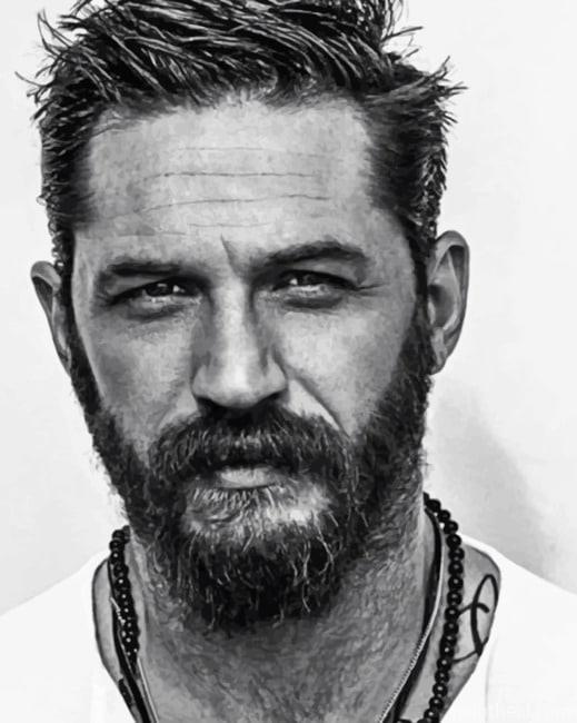 Tom Hardy Black and White Painting By Numbers Kits