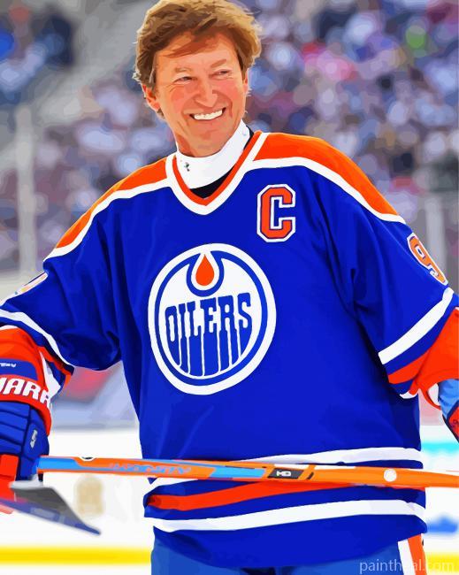 Wayne Gretzky Oilers Ice Hockey Painting By Numbers Kits