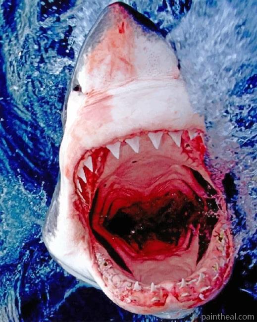 Shark Attacking Seascapes Painting By Numbers Kits