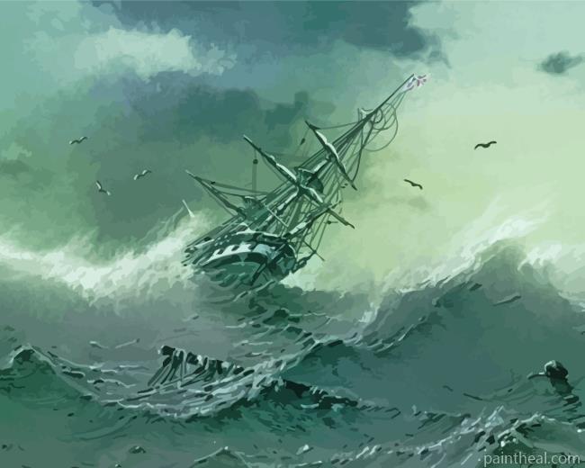 Shipwreck By Ivan Aivazovsky Painting By Numbers Kits