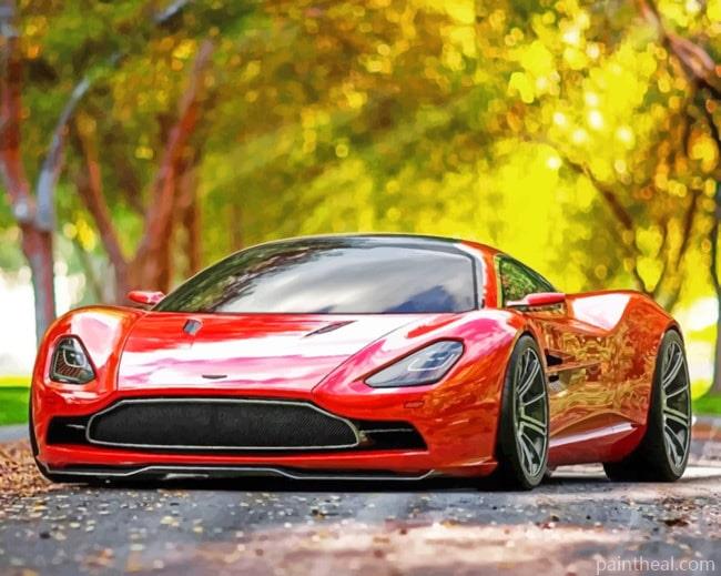 Red Alfa Romeo Painting By Numbers Kits