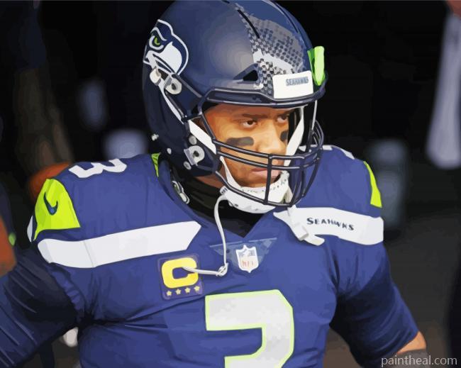 Russell Wilson American Football Player Painting By Numbers Kits