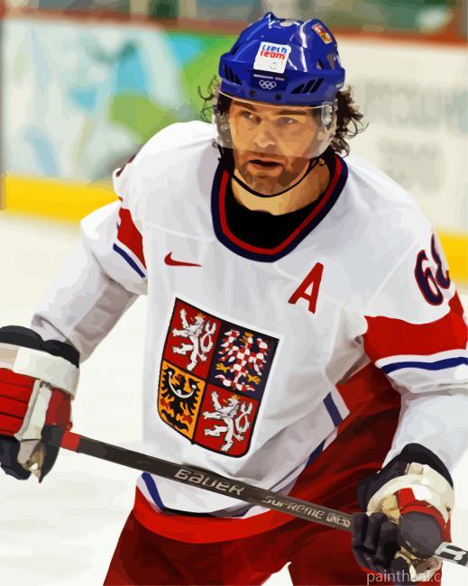 Jagr Czech Ice Hockey Player Painting By Numbers Kits