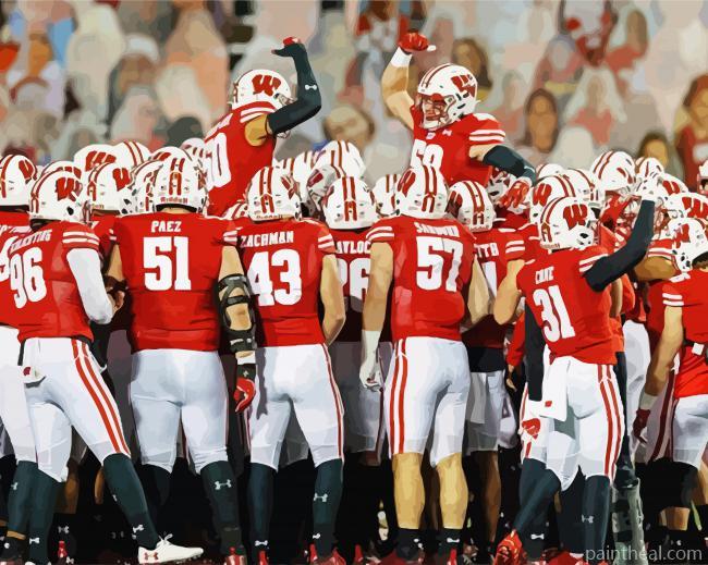 Wi Badger Football Team Painting By Numbers Kits