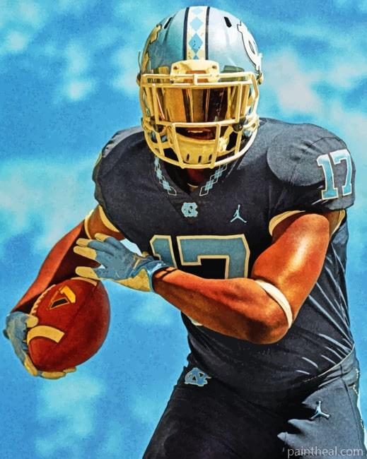 North Carolina Football Uniform Painting By Numbers Kits