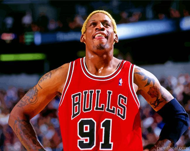 Dennis Rodman Bulls Basketball Painting By Numbers Kits