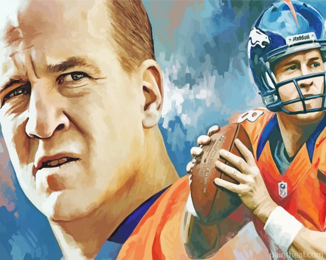 Peyton Manning Art Painting By Numbers Kits