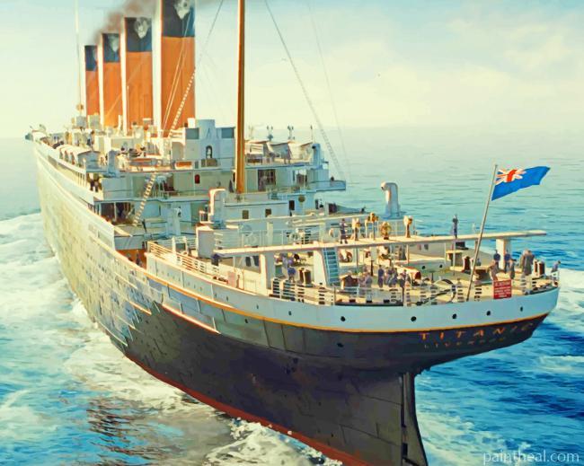 Titanic Ship In The Ocean Painting By Numbers Kits