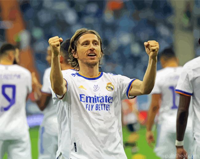 Luka Modric Footballer Painting By Numbers Kits