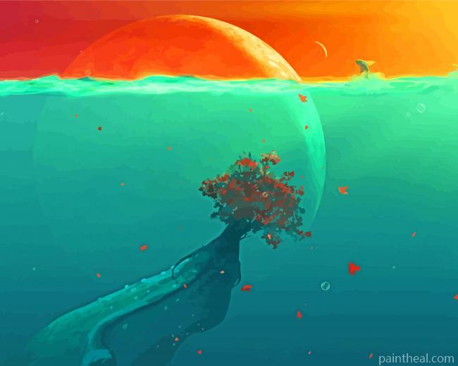 In The water Under Water Painting By Numbers Kits