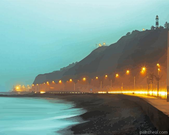 Peru Ocean Coast Light Painting By Numbers Kits