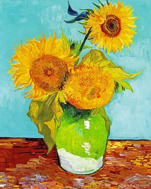 Vincent Van Gogh Three Sunflowers Painting By Numbers Kits