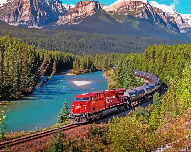 Cp Rail Landscape Painting By Numbers Kits
