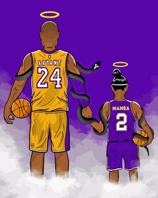 Kobe And Daughter Painting By Numbers Kits