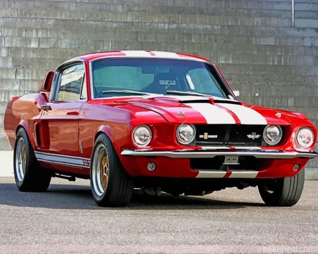 Red Shelby Gt500 Painting By Numbers Kits