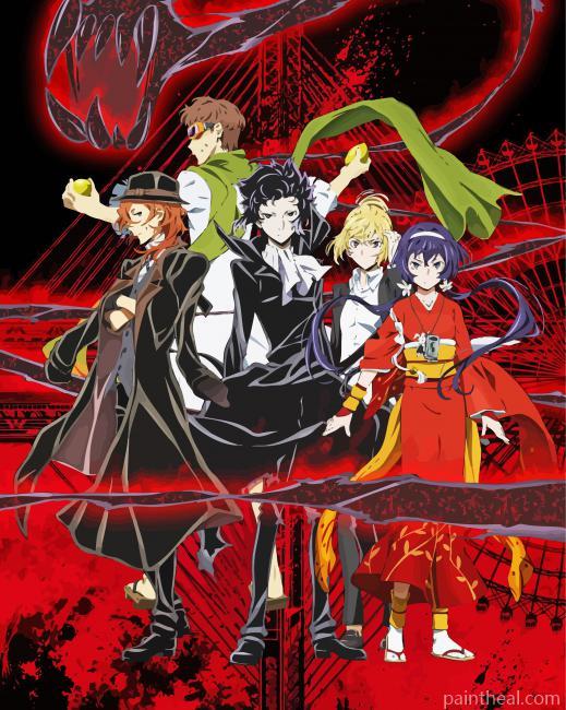 Bungou Stray Dogs Characters Painting By Numbers Kits