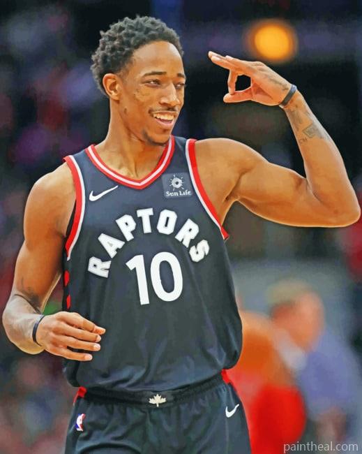 Demar Derozan Raptors Painting By Numbers Kits