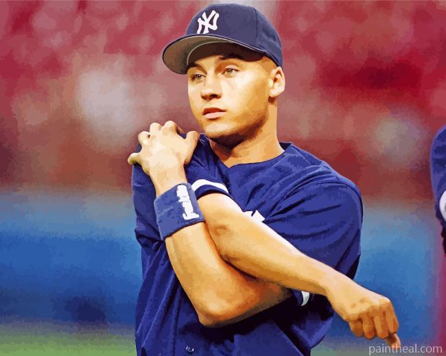 Handsome Derek Jeter Painting By Numbers Kits