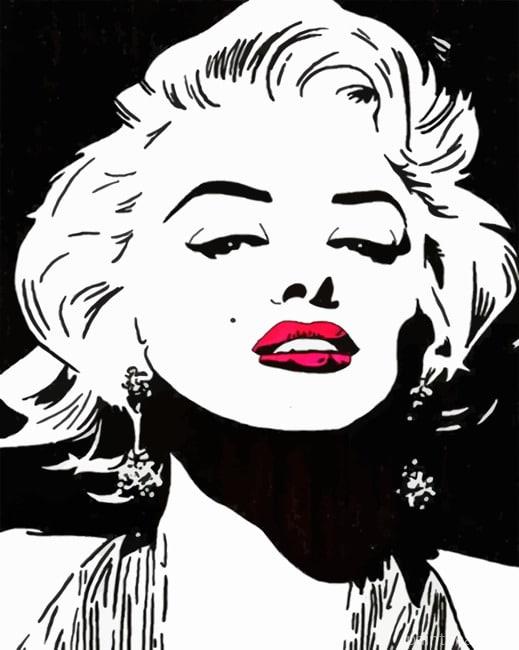 Black And White Marilyn Monroe Painting By Numbers Kits