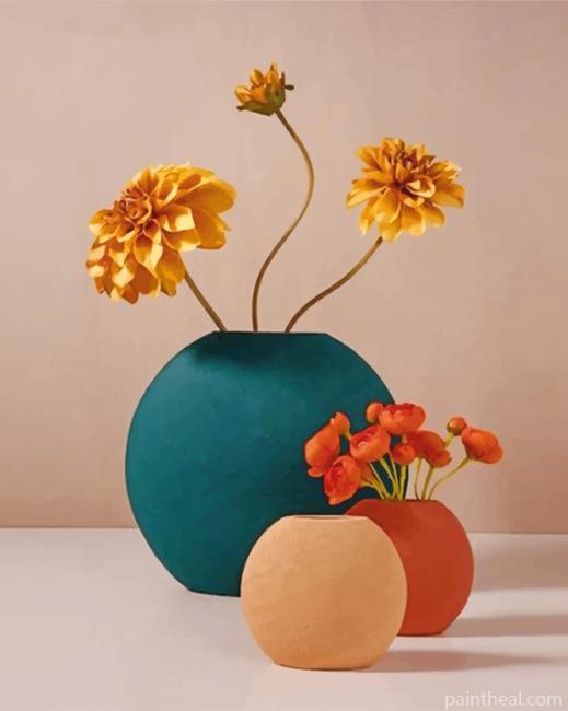 Vases of Flowers Still Life Painting By Numbers Kits