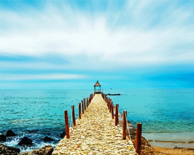 Balchik Beach Painting By Numbers Kits