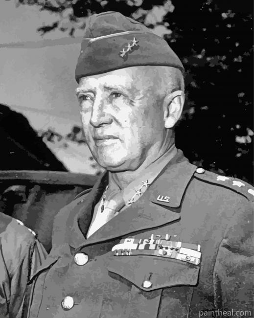 Black And White Patton Painting By Numbers Kits