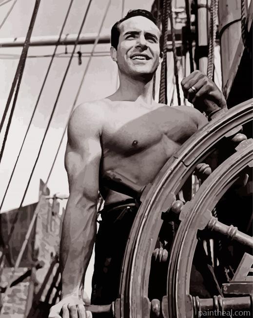 Black And White Ricardo Montalban Painting By Numbers Kits