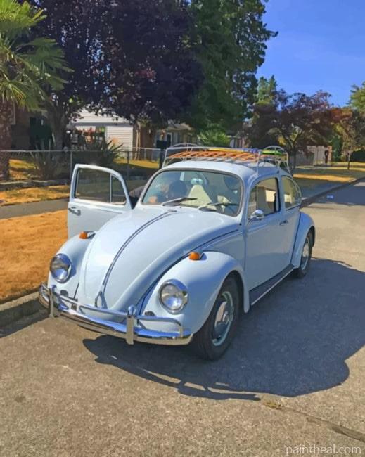 Vintage Volkswagen Beetle Painting By Numbers Kits