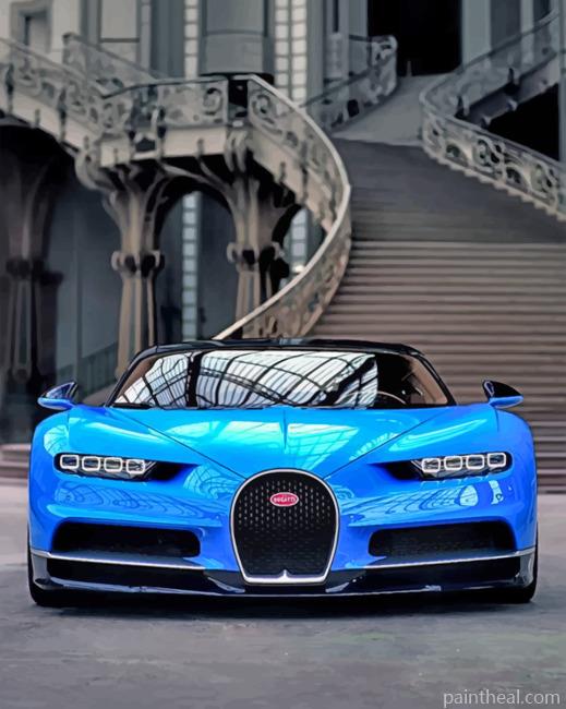 Fancy Bugatti Chiron Painting By Numbers Kits