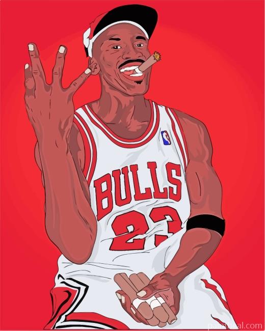 Michael Jordan Illustration Painting By Numbers Kits