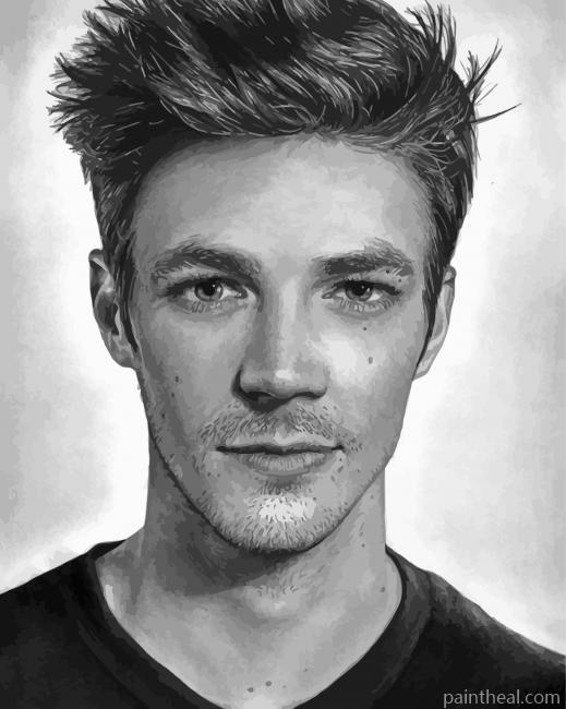 Black And White Grant Gustin Art Painting By Numbers Kits