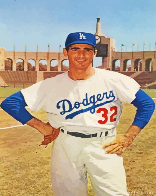 Vintage Sandy Koufax Painting By Numbers Kits