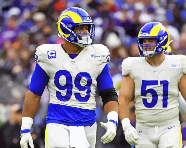 Los Angeles Rams Players Painting By Numbers Kits