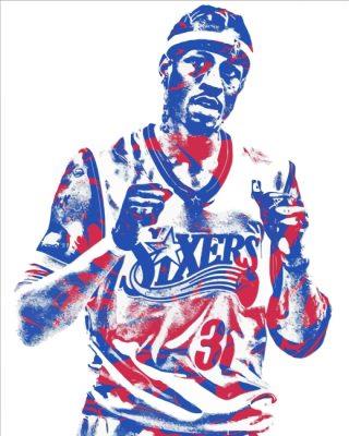 Allen Iverson Philadelphia Paint By Number Painting By Numbers Kits