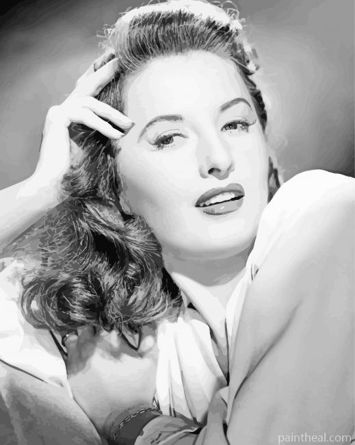 black And White Barbara Stanwyck Painting By Numbers Kits