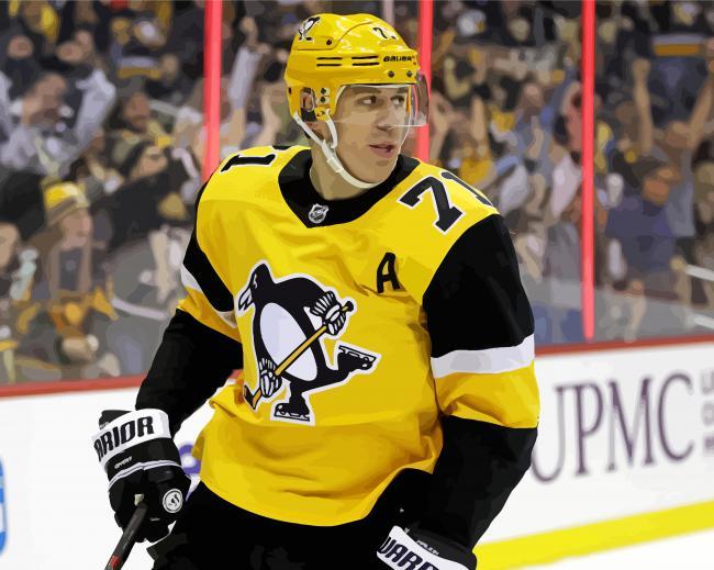 Evgeni Malkin Hockey Player Painting By Numbers Kits