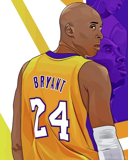 Kobe Bryant Illustration Painting By Numbers Kits