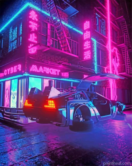 Cool Delorean Painting By Numbers Kits