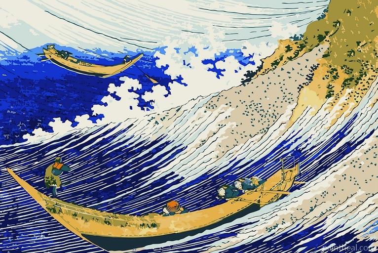 Ocean Waves Art Painting By Numbers Kits