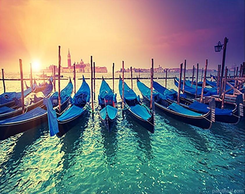 Gondolas Venice Painting By Numbers Kits