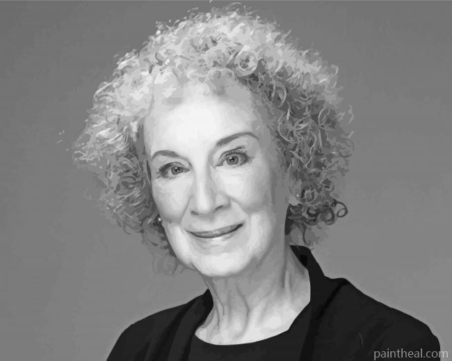 Black And White Poet Margaret Atwood Painting By Numbers Kits