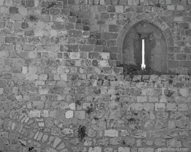 Black And White Jerusalem Wall Painting By Numbers Kits